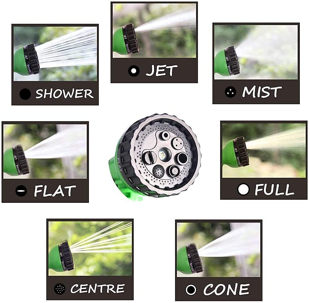 Garden Hose Expandable Hose Pipe Flexible and Expanding with 8 Function Spray, 4-in-1 Water Spray Gun - Hose Pipe