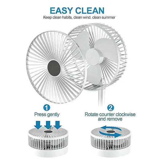 Powerful Rechargeable High Speed Table Desk Fan