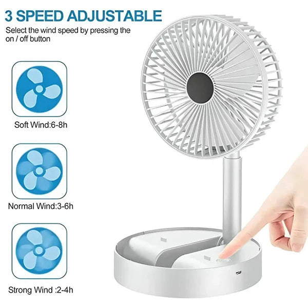 Powerful Rechargeable High Speed Table Desk Fan