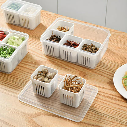 6 grid Fridge Storage Boxes fridge storage containers For Storage in Kitchen