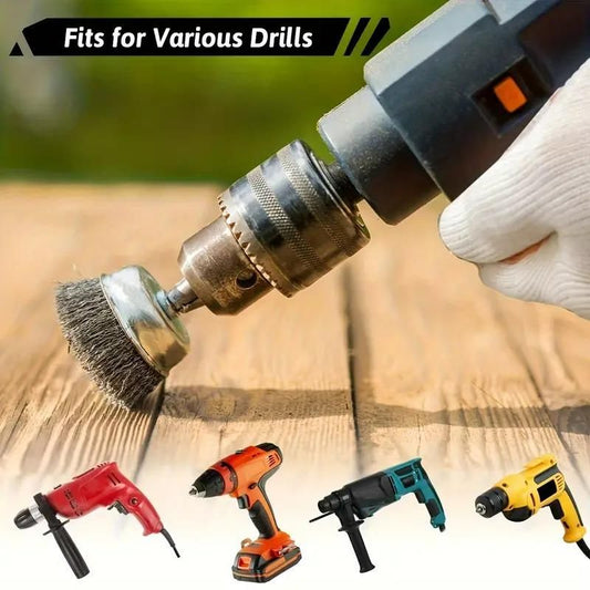 Wheel Brush  3" Drill To Metal Connector