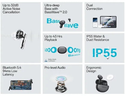 ONE PLUS Airdopes Flex2 New Bluetooth Earbuds